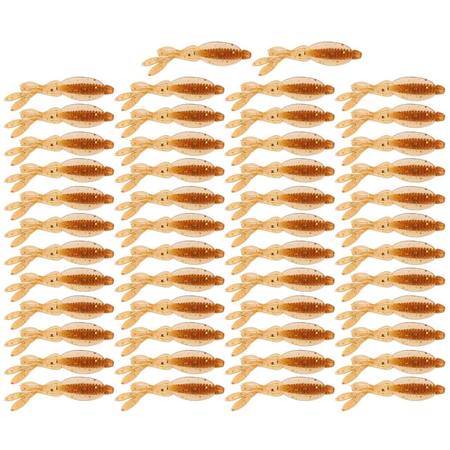 Leurre Simulé, Accessoire de Pêche à Queues Multiples, Leurre Appât pour Rivière, Étang, Eau Salée, Eau Douce, pour Pêche aux Appâts, Pêche en Eau Douce, Pêche sur Glace Brun