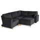 thumbnail image 5 of Sala Modular Makora Morelli Memory Foam Negro Chenille De 5 Módulos, 5 of 10