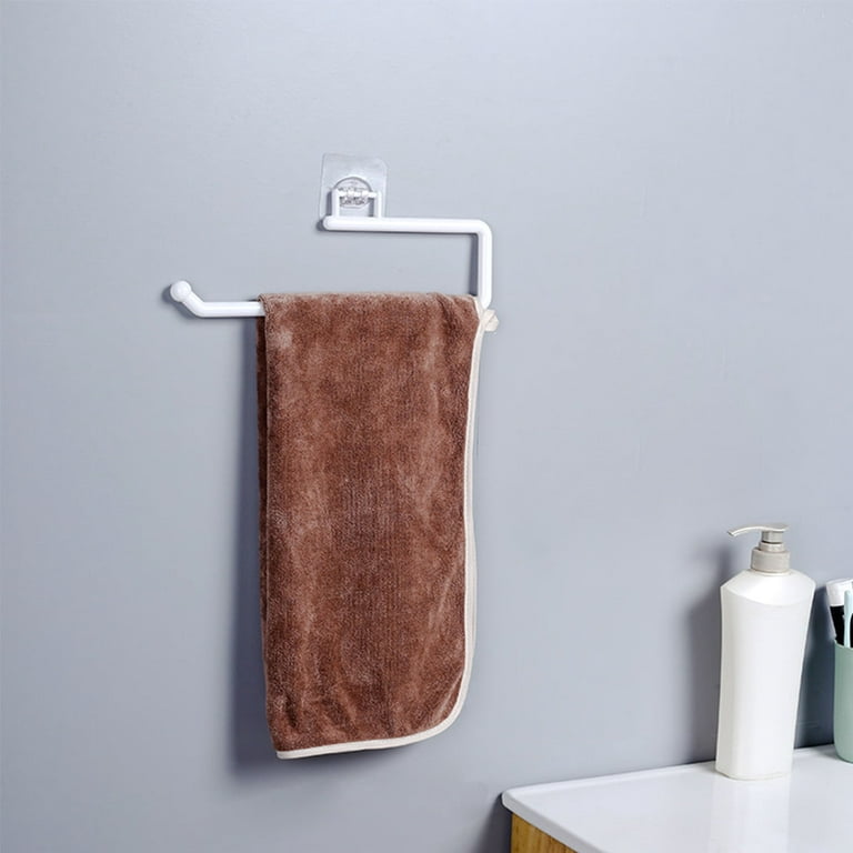Kitchen paper towel rack perforated free wall hanging storage creative  solid wood cabinet upside down toilet paper holder - AliExpress