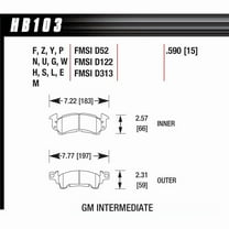 Hawk Brake Full Size GM-HP Plus