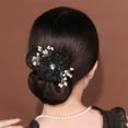 thumbnail image 3 of Exquisite Fashion Cloth Non-slip Flexible Hair Styling Tool Twist Hairstyle Bun Hair Bun Maker Lazy Hair Curler Flower Hair Clip GREY, 3 of 8