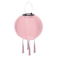 thumbnail image 2 of Lámpara de farol de nailon solar, impermeable, luz colgante, decoración de festival (rosa) Ehuebsd  Nuevos Originales, 2 of 9