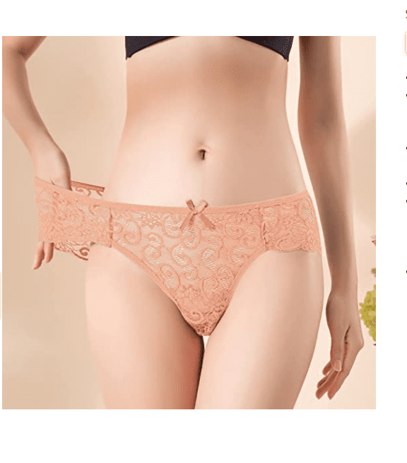 Lace Sexy Underwear for Women Seamless Panties for Women, 5 Pack 