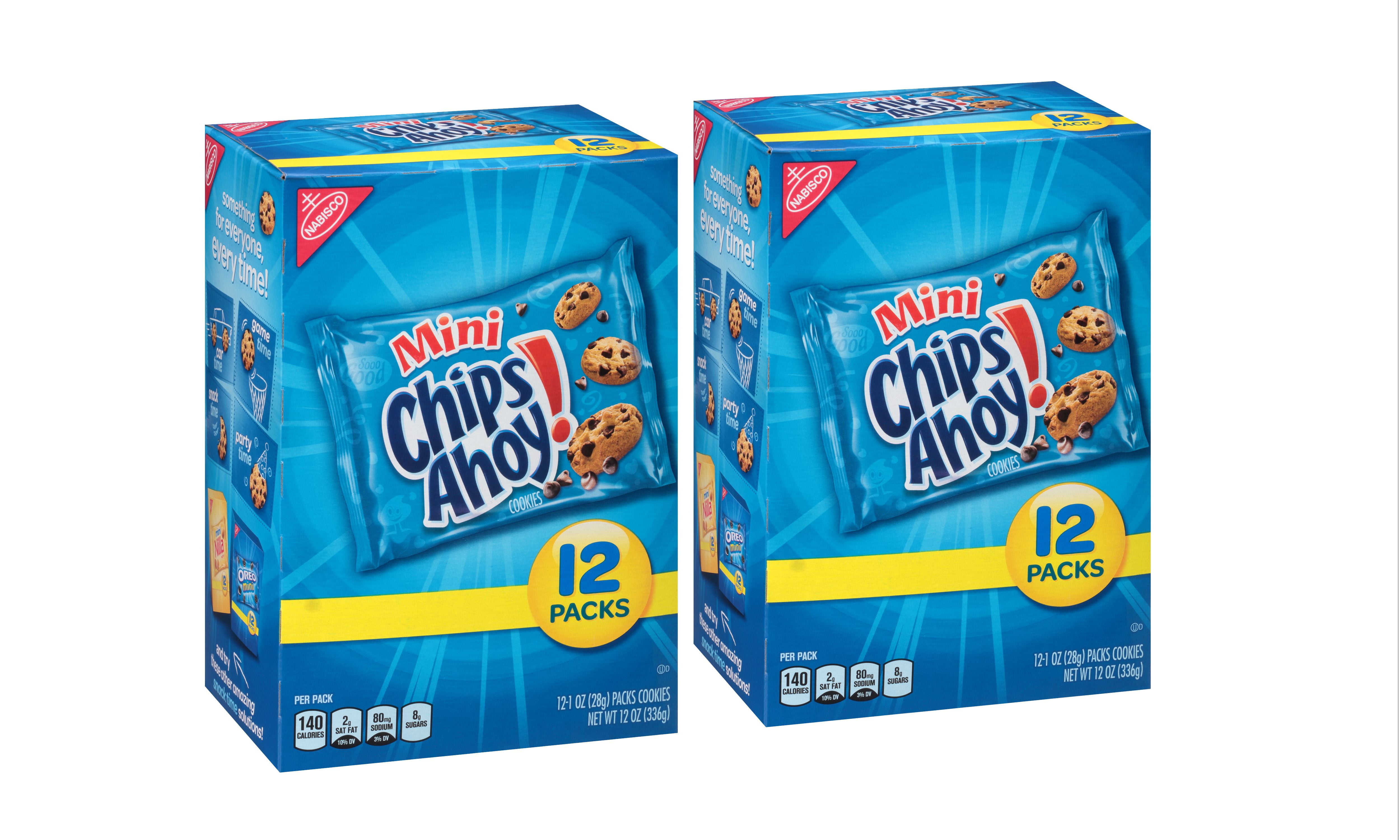 CHIPS AHOY! Mini Chocolate Chip Cookies, 2 Boxes of 12 Packs (24 Total