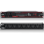 FULODE 10 Outlet Power conditioner -8 Independent Switch Rack power, Power conditioner rack mount Audio Power Conditioner Regulator w/Voltage Readout, With USB (KD-1008)