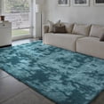 thumbnail image 2 of PureCozy 8'x10' Shag Area Rugs for Living Room Bedroom Dining Room Office Farmhouse, Plush Indoor Decorative Long-haired Large Blue Rugs Carpet, Blue, 2 of 5