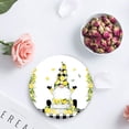 thumbnail image 4 of FMSHPON Gnome and Summer Lemon Black Checkered Plaid Set of 6 Round Coaster for Drinks, Absorbent Ceramic Stone Coasters Cup Mat with Cork Base for Home Kitchen Room Coffee Table Bar Decor, 4 of 6