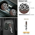 thumbnail image 7 of Yuyamidu Cow Print Car Front Seat Cover Set with Steering Wheel Cover Red Aztec Seat Belt Pads Armrest Cover Coasters Trash Bag Air Vent Storage Bag Rearview Mirror Cover Keychain, 12 Pack, 7 of 7