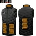 thumbnail image 2 of WREESH Unisex Plus Size Heated Vest Casual Printed Vest Stand Collar Vest Electric Heating Jackets Outdoor Lightweight Vest with 4 Heating Zones ?Battery Not Included Black A, 2 of 5
