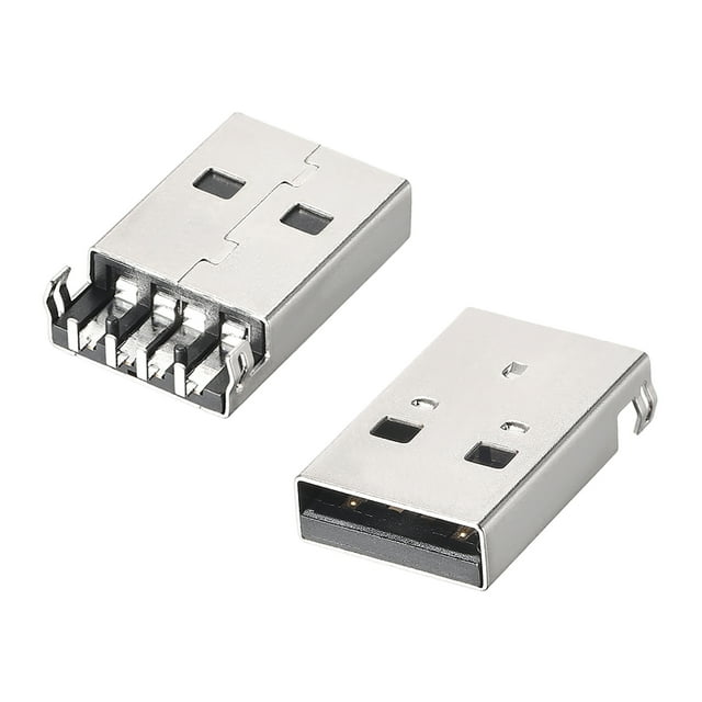 Conector USB PCB Tipo A Macho DIP de 4 Pines a 90 Grados Uxcell 10 Contadores