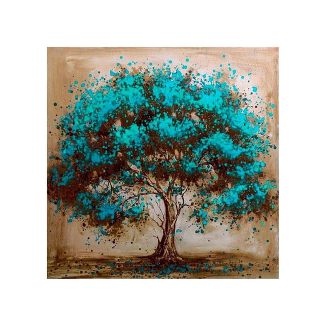 Kits de pintura de diamante de árbol colorido, bordado de plantas, artesanía de punto de cruz, decoración de pared de diamante completo seitruly HA5456-00B