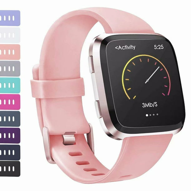 Compatible with Versa 2/Versa/Versa Lite Edition/Versa Special Edition Bands, Upgrade Replacement Wristbands for Fitbit for Women Men for 6.7"-8.1" Pink - Walmart.com