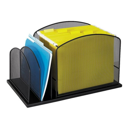 Safco Onyx - Hanging file rack - 3 compartments - black - Walmart.ca
