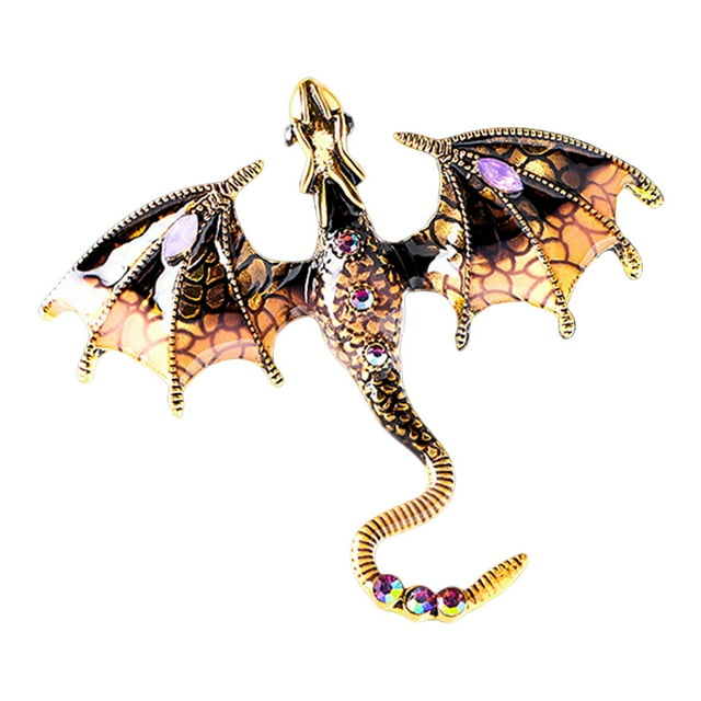 Broche para hombre, alfiler de solapa, aleación de diamantes de imitación, regalo de cumpleaños, Animal , joyería de moda, alfiler para chaquetas, Marrón
