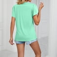 thumbnail image 3 of Tops for Women Trendy Suits Women Large T Shirts Ladies Silk Tops Memory Foam Womens Christmas Dress Blouse 7 Shirt Fitted Shirt Loose Fitting Athletic Shirts Rayon Work Work Clothes Wome Light Green, 3 of 4