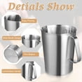 thumbnail image 4 of 3 Tazas Medidoras de Acero Inoxidable, Jarra de Metal con Marcas en Oz y Ml, 16 Onzas, 32 Onzas y 64 Onzas., 4 of 5