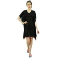 thumbnail image 4 of Bimba Sheer Kimono Kaftan Beach Cover-Up For Womens With tassel Details, 4 of 9