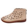 thumbnail image 2 of Willtoo Women's Casual Flats Shoes High Top Fashionable Hollow Out Shoes with Back Zipper Breathable Round Toe Soft Sole Comfortable Walking Footwear, 2 of 6