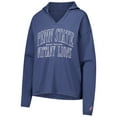 thumbnail image 2 of Women's League Collegiate Wear Navy Penn State Nittany Lions Slub Long Sleeve V-Neck Hoodie T-Shirt, 2 of 3