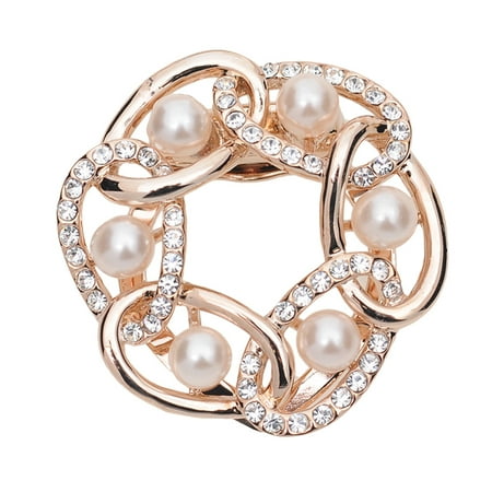 - Silk Scarf Clip Luxury Sparkling Pearl Rhinestone Scarf Ring Fashion Jewelry Gift for Women