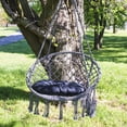 thumbnail image 3 of Equip Deluxe Outdoor Macrame Hammock Hanging Chair, Cotton Multi-Color, Size 31.5" L x 24" W Capacity 250lb, 3 of 10