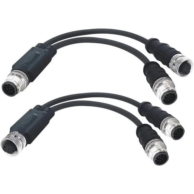 EcoNesxp 5M/1M/3M/5M Pin Connector Cable Splitter Industrial Grade Cable Connector Color 22AWG 2 Female 5M
