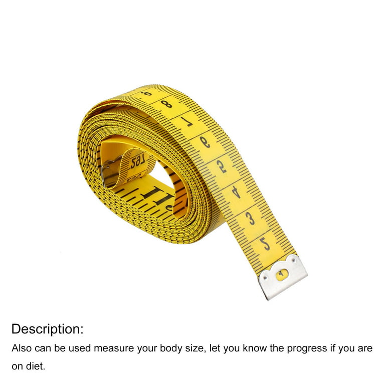 Soft Ruler Tape Measure Yellow 120 Inches for Tailor Seamstress