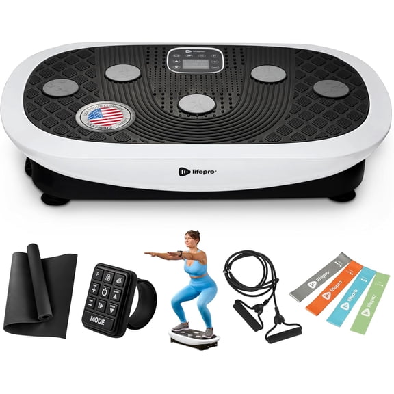 Lifepro Rumblex Plus 4D Vibration Plate Exercise Machine Triple Motor Full Body Vibrating Plate for Weight Loss, Recovery, Circulation & Lymphatic Drainage