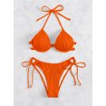 thumbnail image 1 of Conjunto de Bikini de cintura baja para mujer, traje de baño de realce, microbikini Sexy de color liso, novedad de verano, 1 of 5