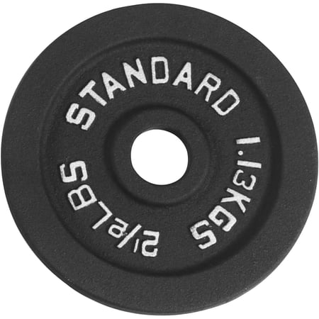 BalanceFrom Classic Cast Iron Weight Plates for Strength Training  1-Inch  2.5-Pound  Single