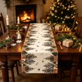 thumbnail image 6 of Christmas Table Runner Decorations,Christmas Linen Table Banners Festive Holiday Table Cover for Dining Table Home Party Tablecloth Decoration(D), 6 of 6
