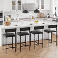 thumbnail image 5 of Aoile Bar Stools Set of 4, Counter Stools with Footrest for Counter Bar, Island, Easy Assembly, Rustic Black, 5 of 8