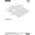 thumbnail image 2 of kohler 6483-st octave left-hand sink rack for octave k-3842 and k-3843 sinks, stainless steel, 2 of 3
