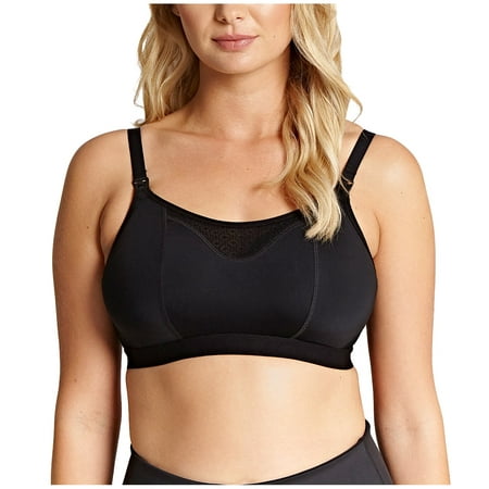 Panache Katherine Non-Wire Molded Crop Nursing Bra (10391) 34D Black