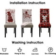 thumbnail image 5 of Christmas Chair Covers Dining Room Snowman Reindeer Chair Covers Set of 4 Christmas Seat Cover Washable Xmas Dining Chair Protector Slipcover for Dining Room Kitchen Holiday Party, 5 of 7