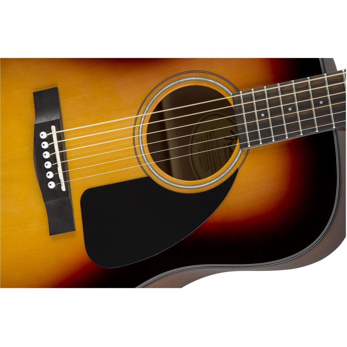 Fender CD-60 Dreadnought V3 with Case, Walnut FB, Sunburst