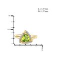 thumbnail image 4 of 1 1/2 Carat T.G.W. Peridot And White Diamond Accent 14k Gold Over Silver Ring, 4 of 4