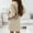 Beige, variant on Womens Business Casual Tops Women's Solid Color Sweatshirt Autumn And Winter Solid Color Hooded Long-sleeved Sweater Dress