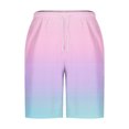 thumbnail image 5 of Brnmxoke Tie Dye Swim Trunks Men Big and Tall, Mens Swim Trunks Swim Shorts Quick Dry 5 inch Inseam Beach Shorts Trendy Gradient Printed Summer Holiday Beachwear with Pockets Pink,M, 5 of 6