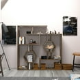 thumbnail image 2 of Tamara Geometric Open Shelves Bookcase, Walnut, 2 of 6