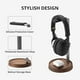 thumbnail image 3 of Soporte para auriculares de madera de nogal muso, soporte universal para auriculares con base de almacenamiento, soporte para auriculares de escritorio de madera para auriculares para juegos y auricul, 3 of 5