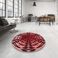 thumbnail image 4 of Ahgly Tapis d'Intérieur Lavable en Machine Carré Rouge Foncé, 8 Pieds Carré, 4 of 7