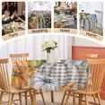 thumbnail image 5 of Round Tablecloth Scarecrows Pumpkins Thanksgiving Fall Waterproof Oil Proof Polyester Table Cloth Cover Decor for Home Dining Outdoor,Patio,Parties, 54" Dia. Farmhouse Autumn Leaves, 5 of 9
