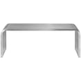 thumbnail image 4 of Hawthorne Collection 46.5" Metal Bench in Silver, 4 of 5