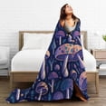 thumbnail image 5 of Kll Fleece Blanket Plush Throw Blanket Floral Hippie Mushrooms,Soft Fuzzy Cozy Flannel Blanket For Couch Sofa Bed.(40"X30"), 5 of 9