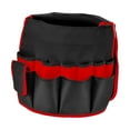 thumbnail image 3 of Bolsa tipo cubo para herramientas de jardinería, bolsa de almacenamiento con múltiples bolsillos para herramientas de jardinería Negro Rojo, 3 of 8