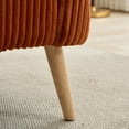 thumbnail image 6 of 50.78" Modern Loveseat Couch Sofa, Corduroy Fabric Upholstered 2-Seat Sofa, Loveseat with Wooden Nature Legs for Small Space Office Studio Apartment Bedroom (Orange), 6 of 11