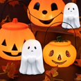 thumbnail image 5 of Figura de fantasma de Halloween: estatua de fantasma de resina espeluznante, lindos adornos de fantasmas de dedos, para decoración de Halloween en interiores y porches, 5 of 5