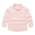 thumbnail image 3 of JAJAHO Tween Dress Shirts Boys And Girls Plain Long Sleeve Button Down Shirts, Sizes 9-16Y, 3 of 7