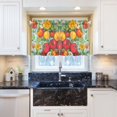 thumbnail image 5 of Yayeee Kitchen Curtains Light Filtering 27"x36" Rod Pocket Short Cafe Window Panel, Vibrant Tomatoes, 5 of 7